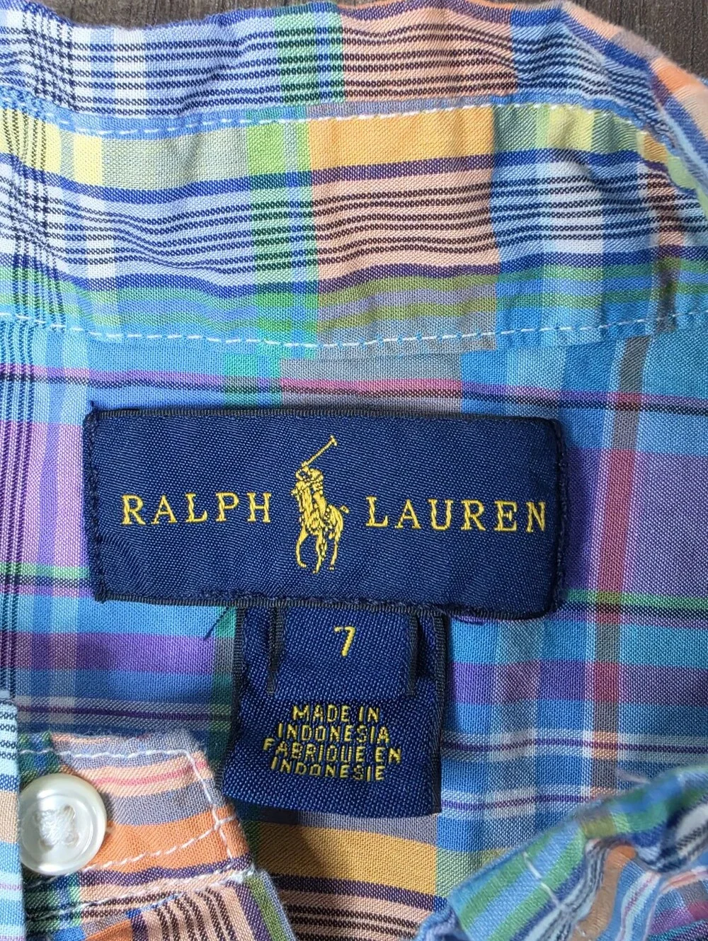 Ralph Lauren Plaid Button-Down Shirt Classic Preppy Designer Colorful Luxury. 7